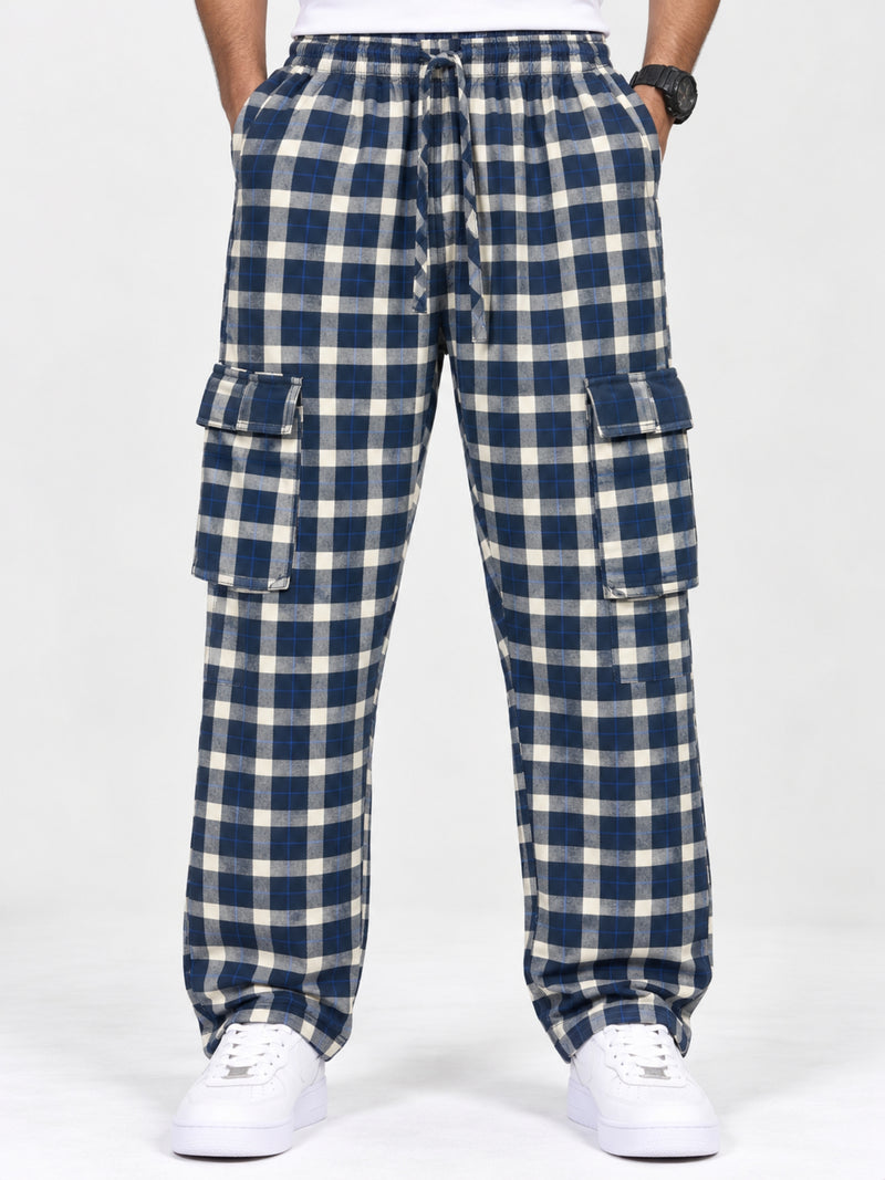 Exclusive Cargo Check Casual Trouser For Men