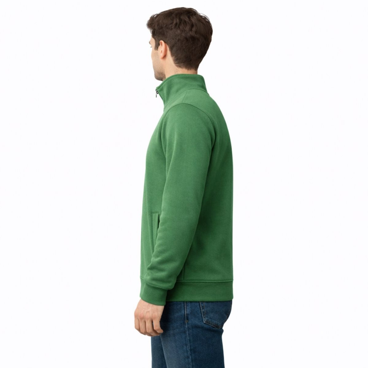 HG Classic Mock Neck Fleece Zipper Jacket - Glade Green
