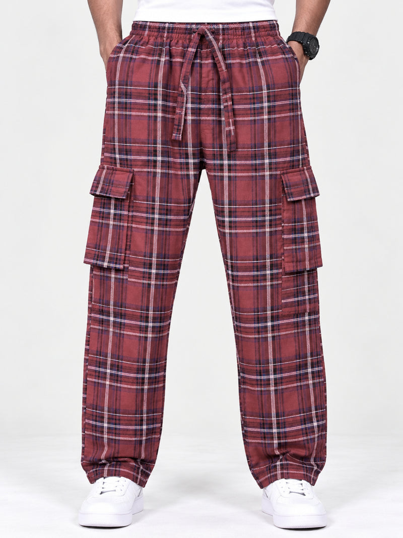 Exclusive Cargo Check Casual Trouser For Men