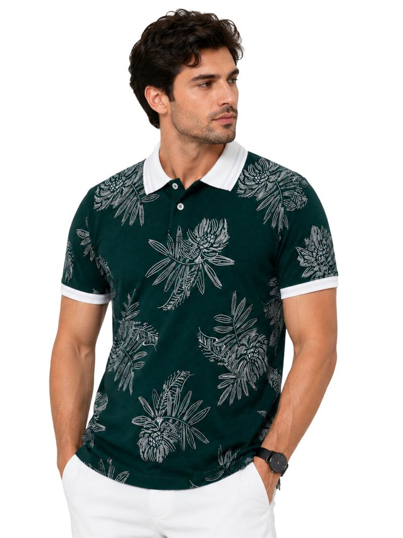 Men's All Over Printed Polo Shirt