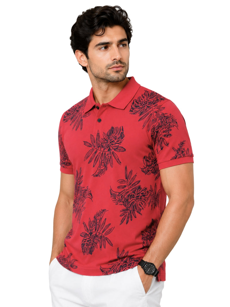Men's All Over Printed Polo Shirt