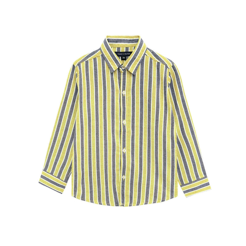 Exclusive Boy's Multicolor Lining Casual Shirt - Yellow