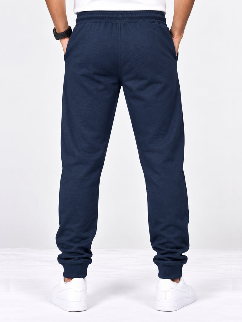 HG Signature Embroidered Close Bottom Trouser - Navy