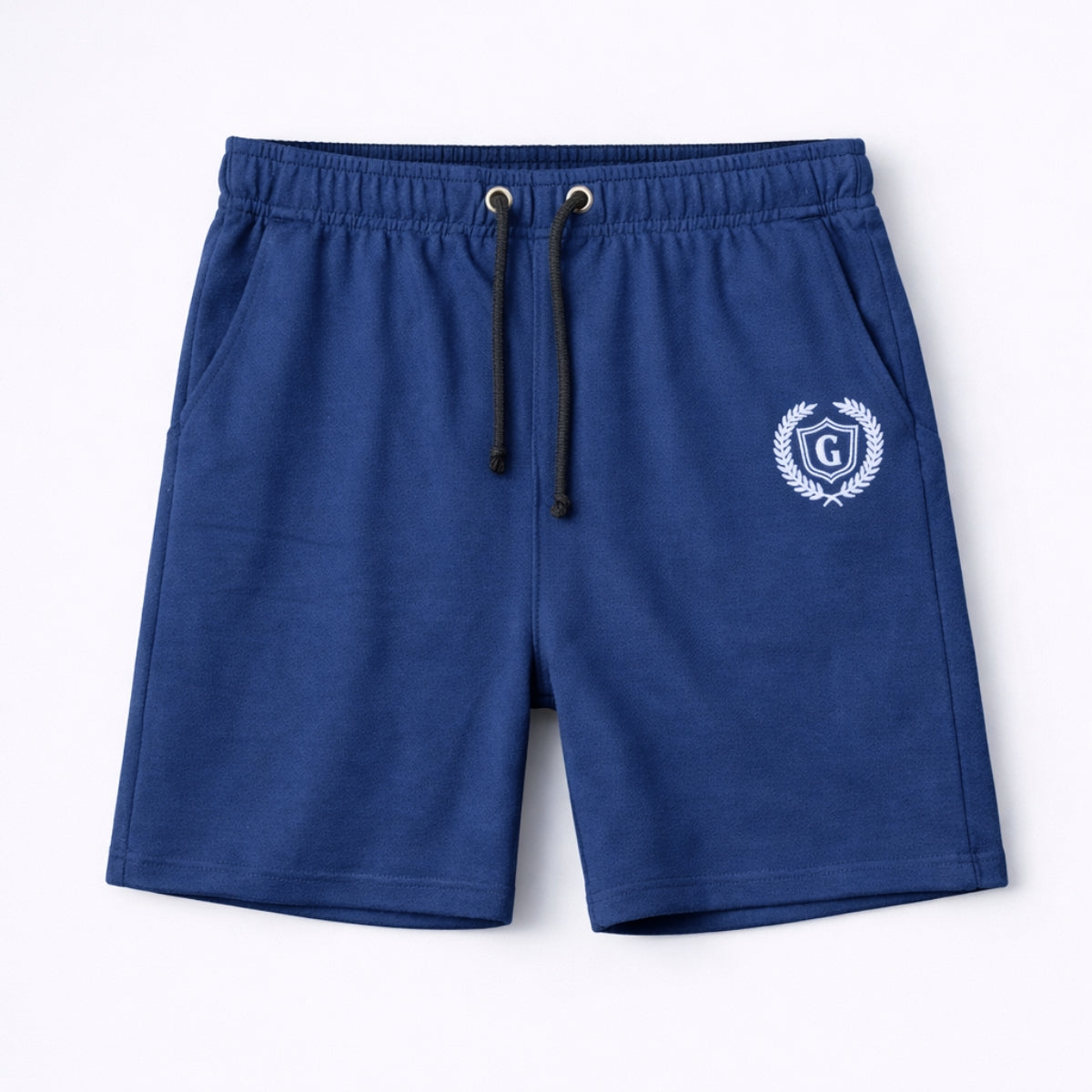 Men's Signature Emb. Two Quarter Terry Shorts - Navy