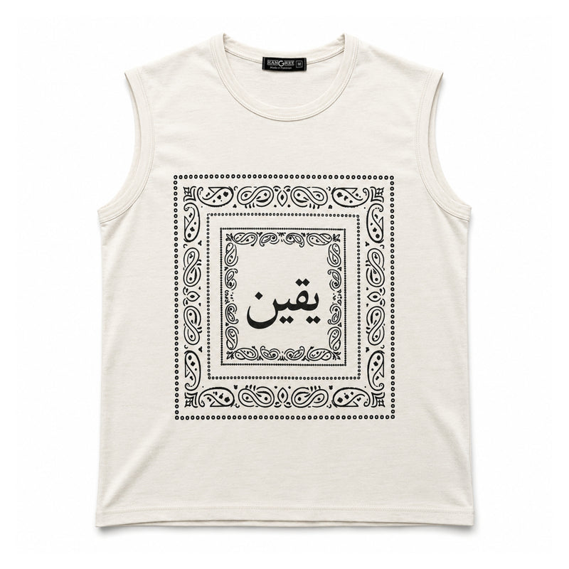 Men's Bandana Graphic Sleeveless Tank Top - Off White