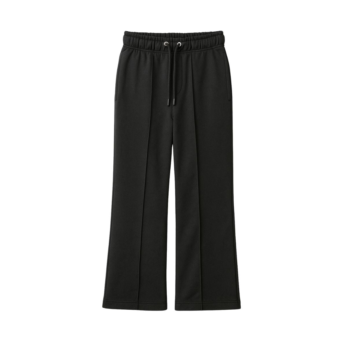 HG Soft Terry Straight Trousers for Women With Center Seam – Black