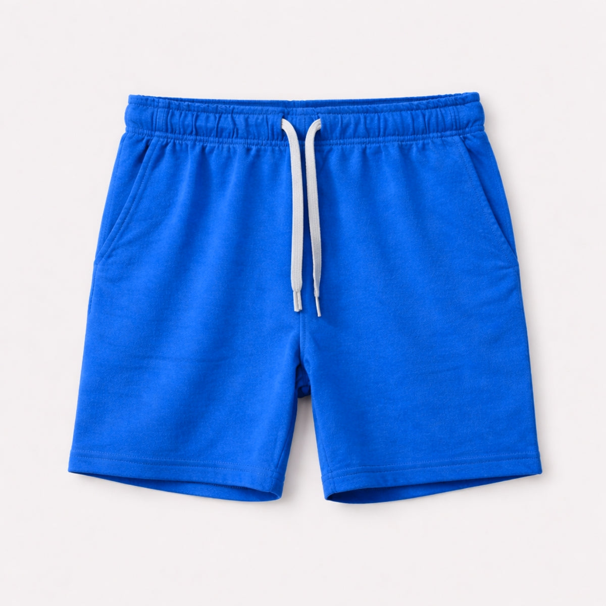 Men's Classic Casual Terry Two Quarter Shorts - Royal Blue