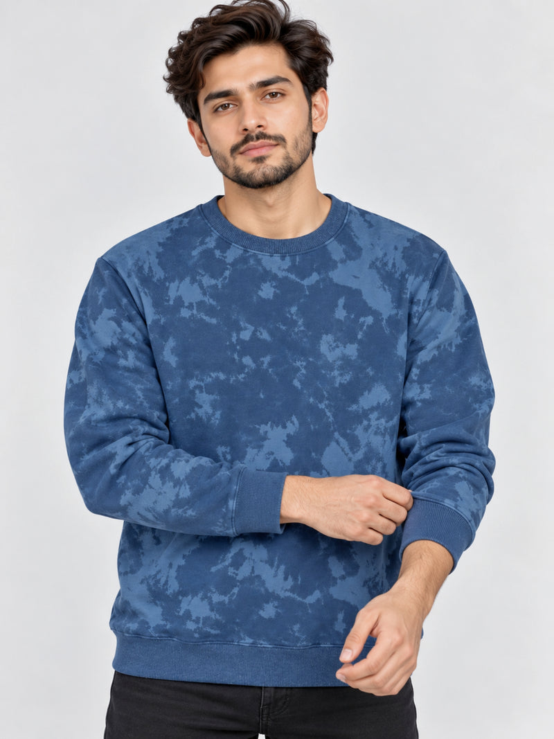 HG Tie N Die Style Prited Sweat Shirt - Blue
