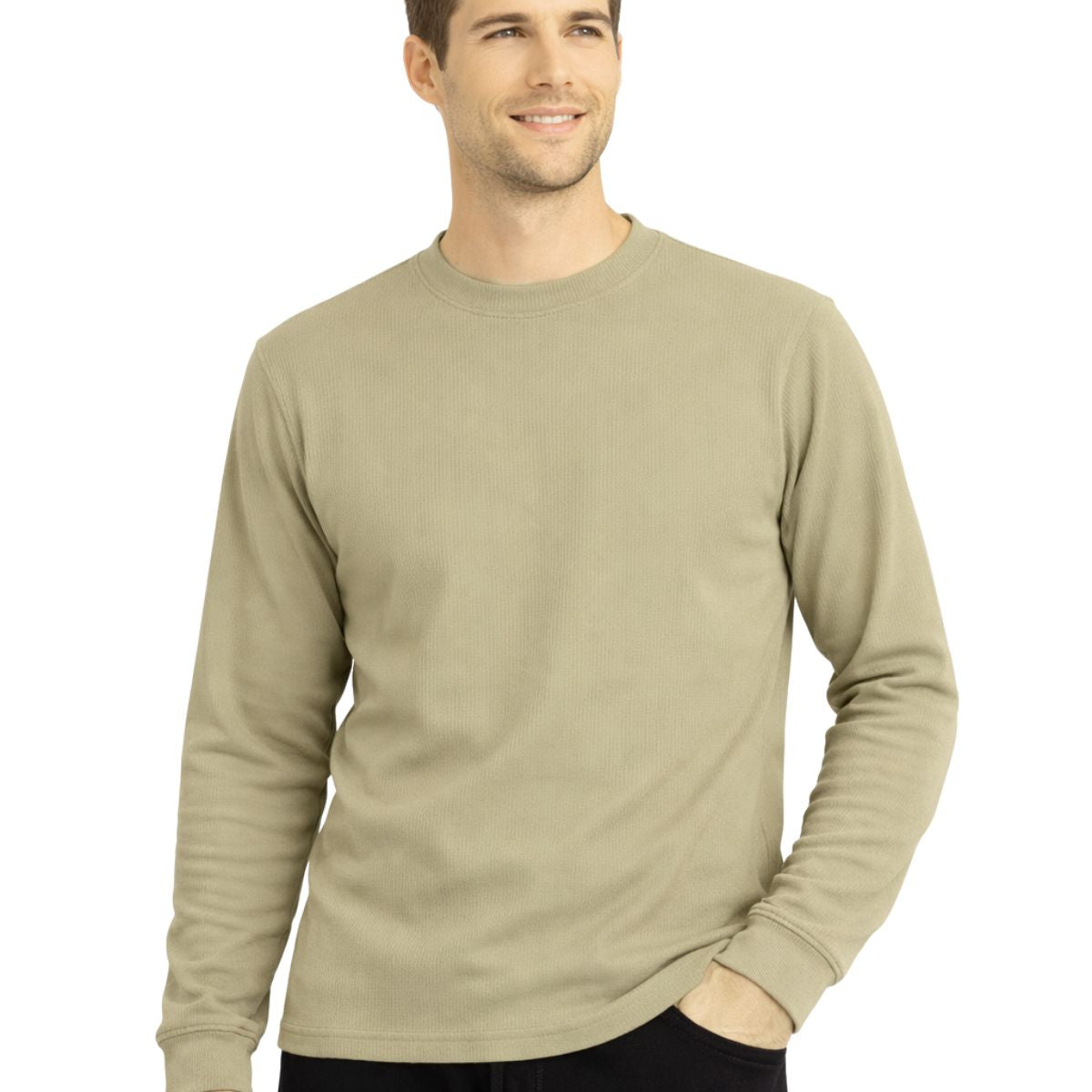 HG Rib Knitted Winter Full Sleeves Inner Shirt for Men & Women – Skin