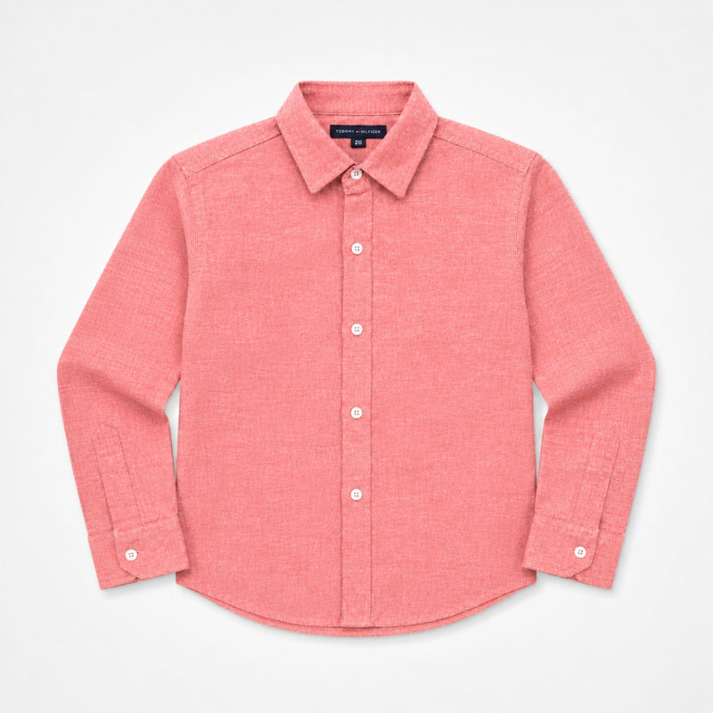 Boy's Classic Full Sleeves Casual Shirt - Sea Pink