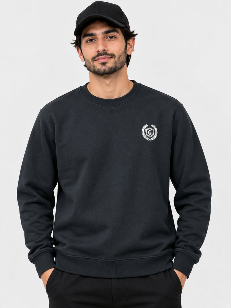 Hangree Signature Fleece Sweat Shirt - Black