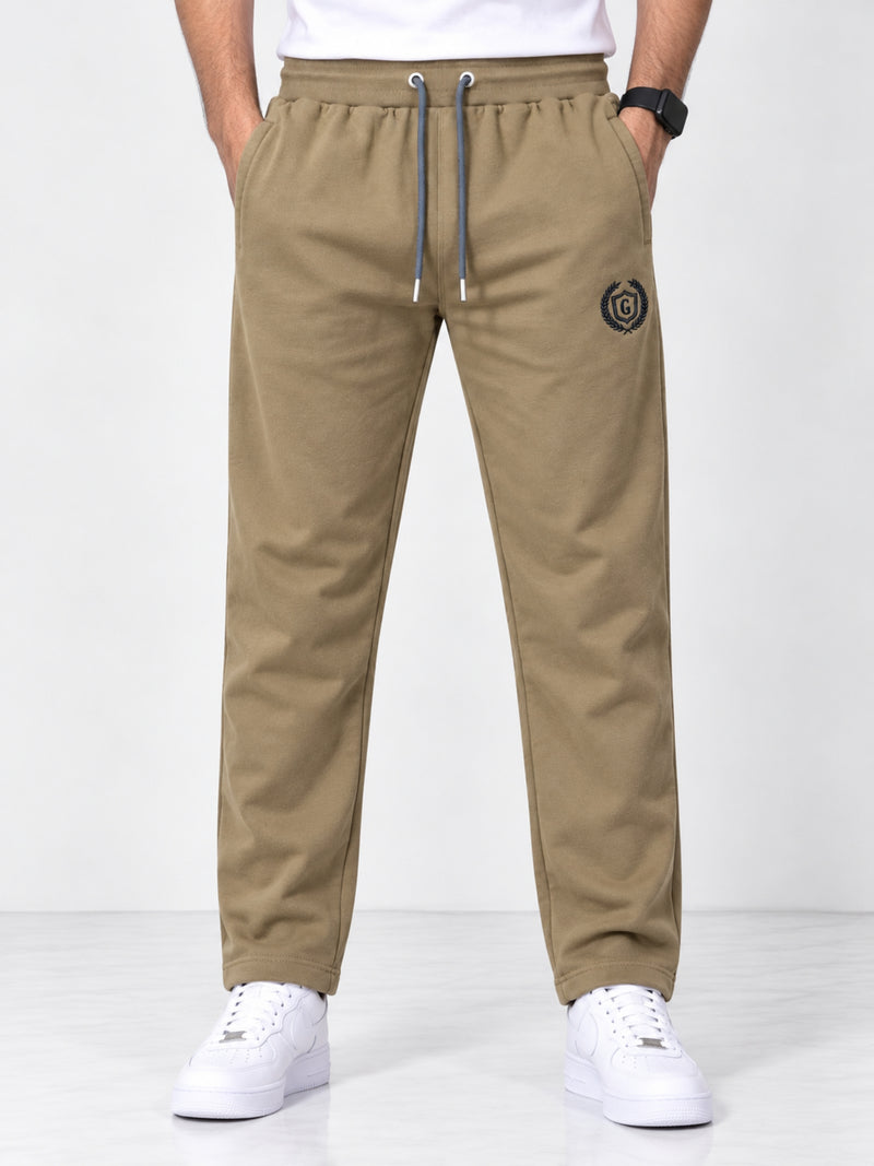 HG Signature Narrow Bottom Terry Winters Trousers For Men's - Brown