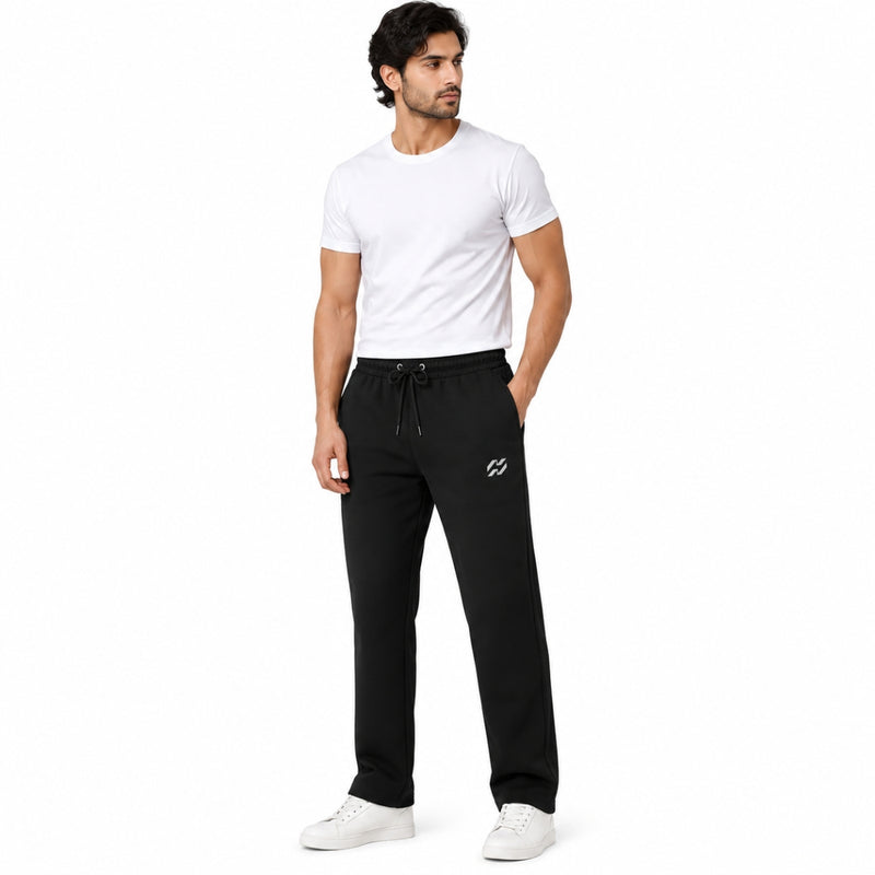 Men’s Everyday Comfort Terry Summer Trousers – Black