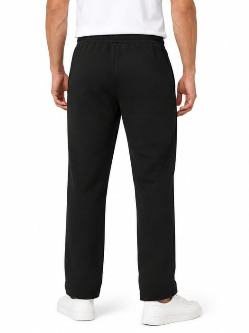 Men’s Everyday Comfort Terry Summer Trousers – Black