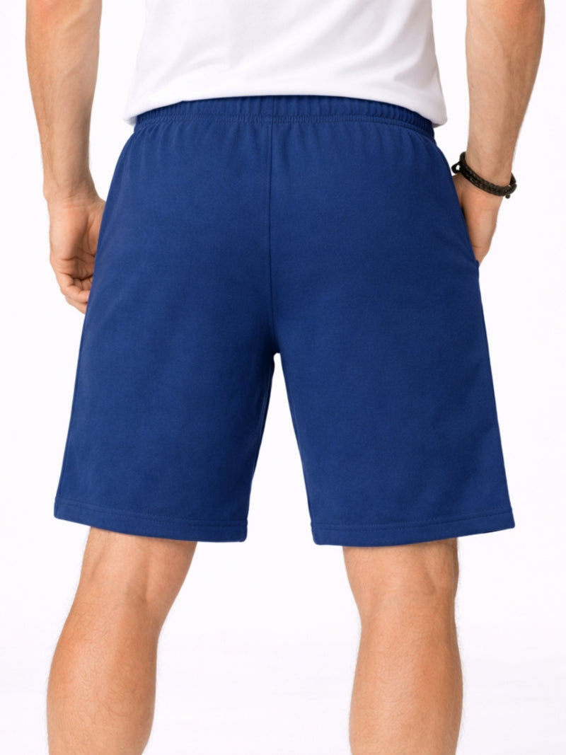 Men's Signature Emb. Two Quarter Terry Shorts - Navy