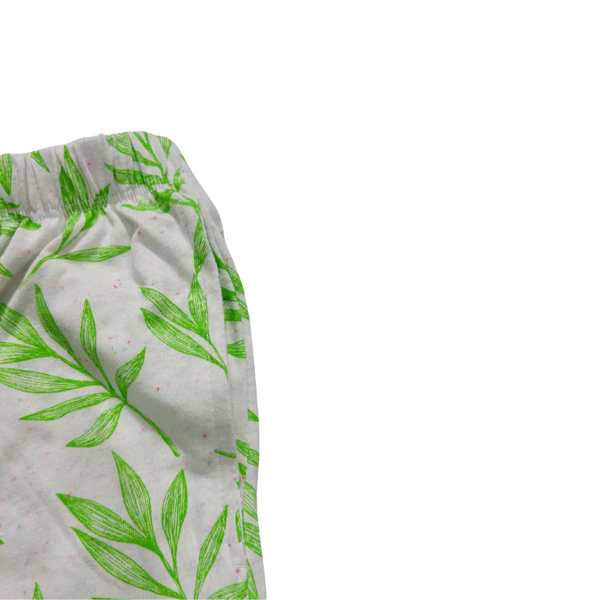 HG Boy's All Over Leaf Printed Two Quarter Shorts - Off White