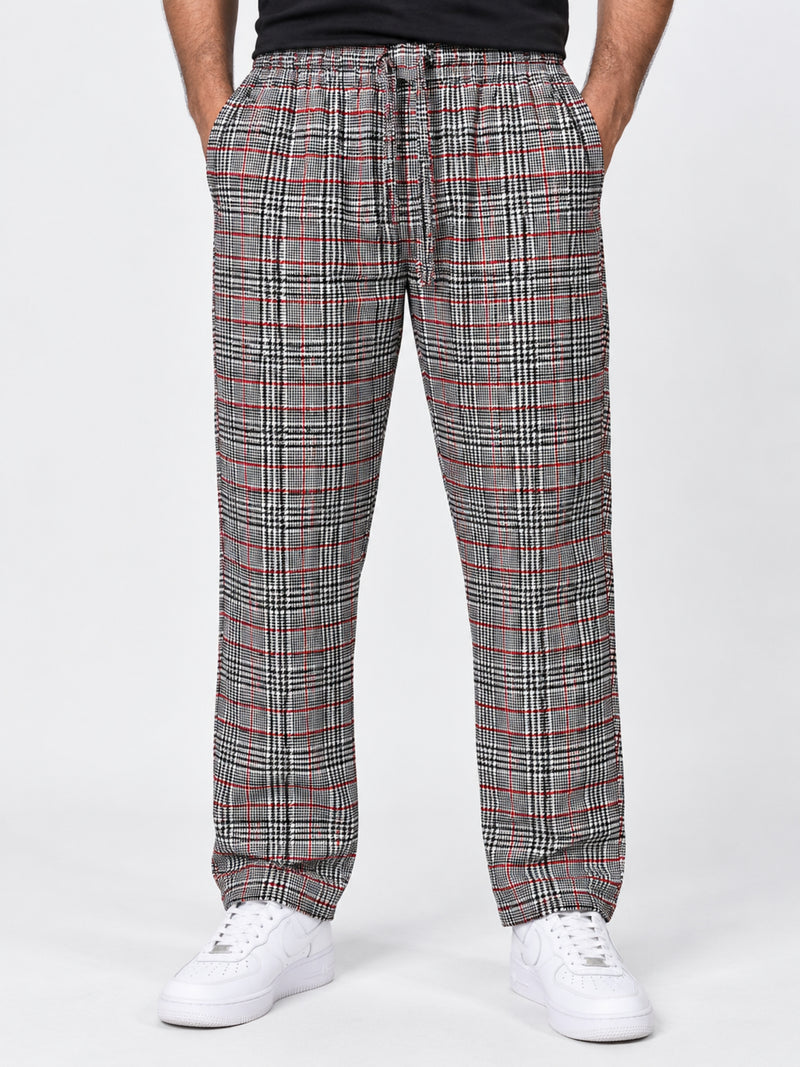 Men Casual Check Trouser - Multi Lining