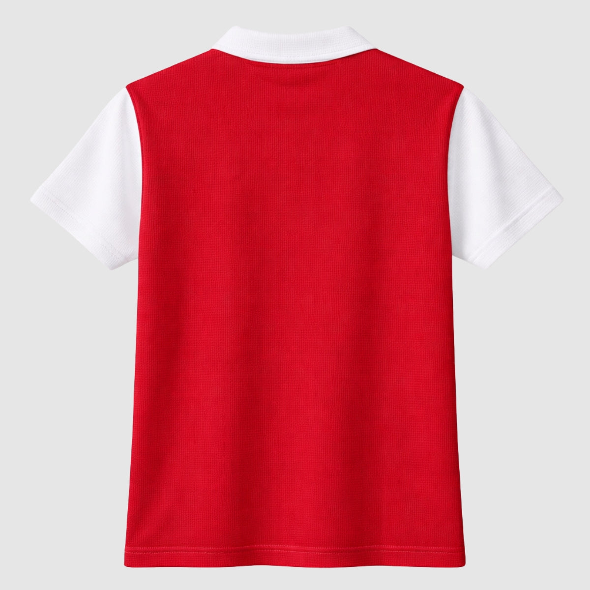 Men’s Premium Thermal Knit Half-Zip Polo Shirt – Red & White