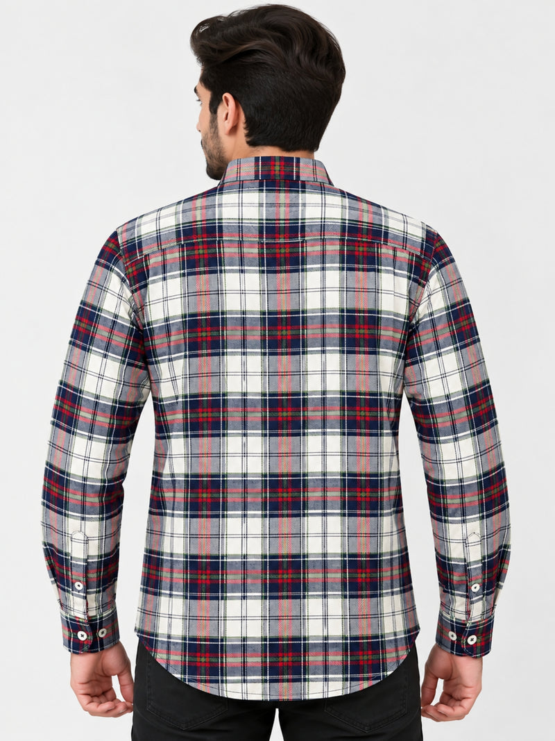 Men Unique Check Casual Shirt