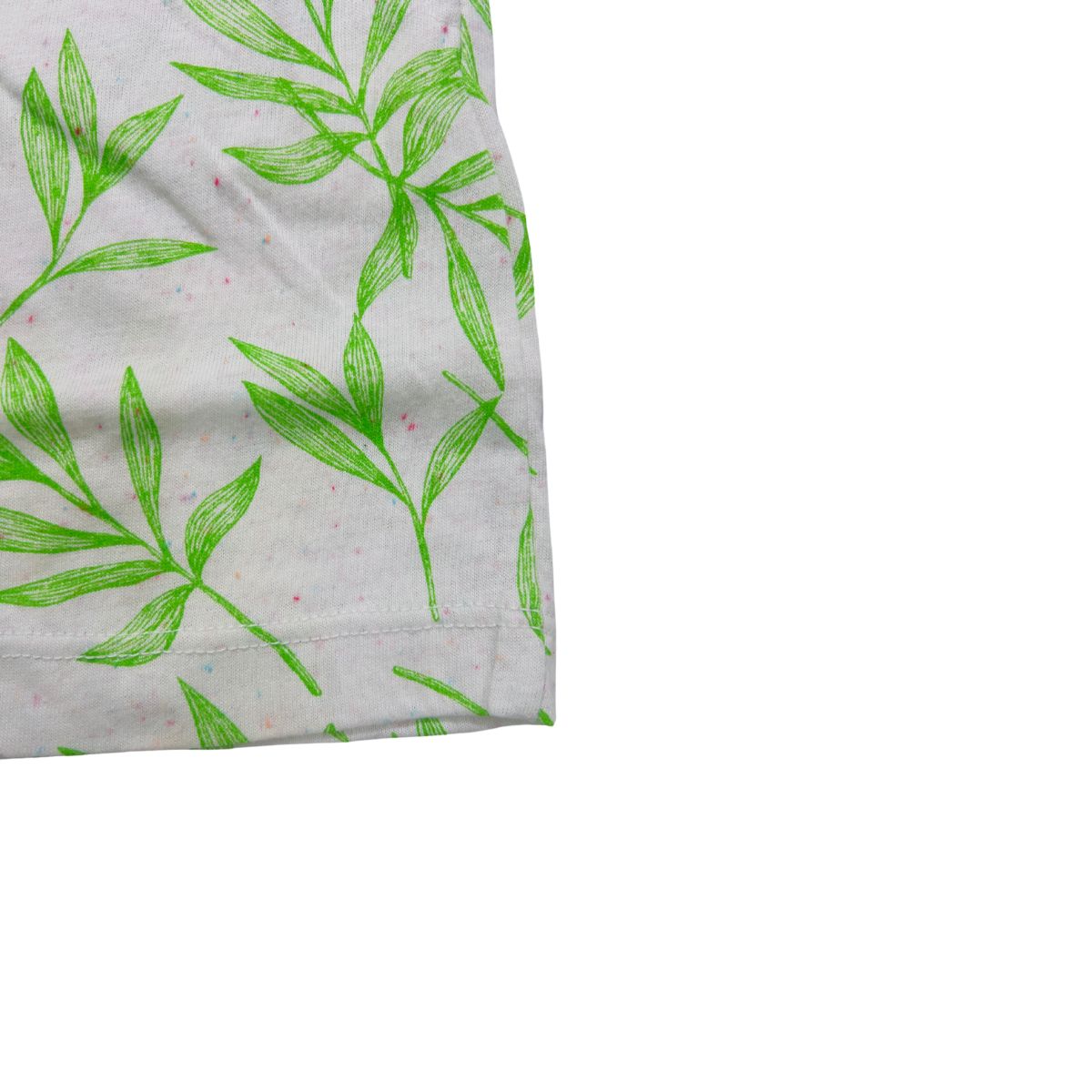 HG Boy's All Over Leaf Printed Two Quarter Shorts - Off White