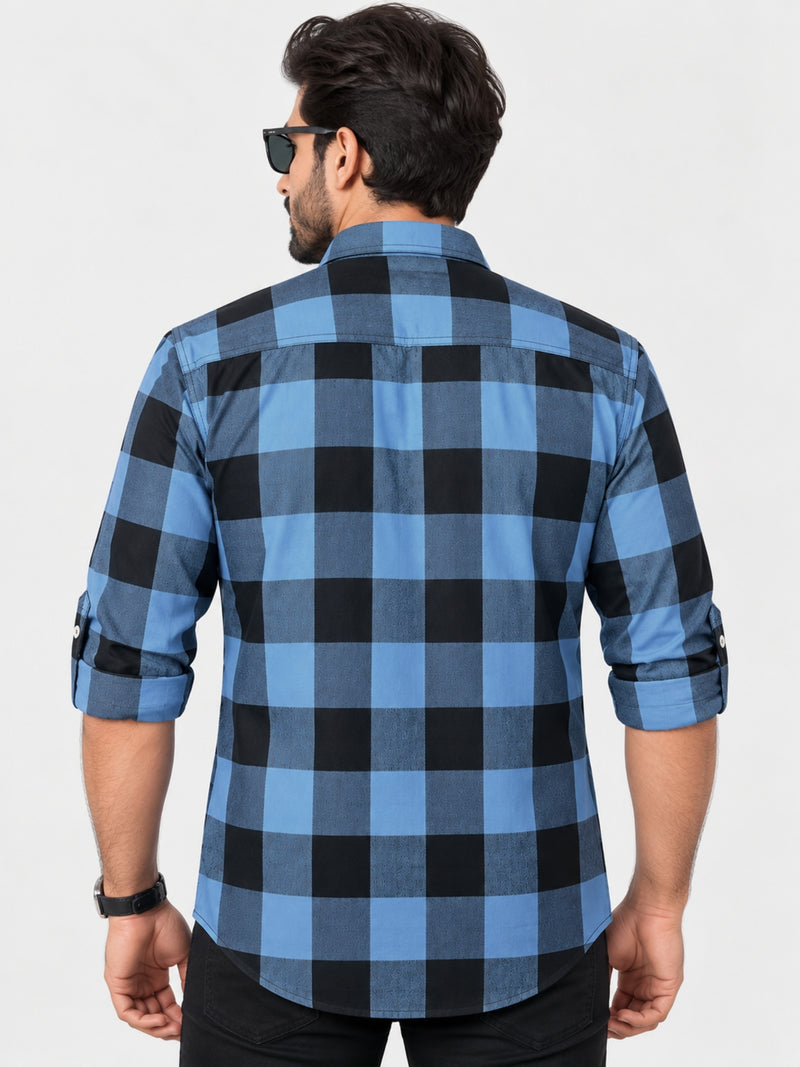 Men's Exclusive Blue Casual Shirt