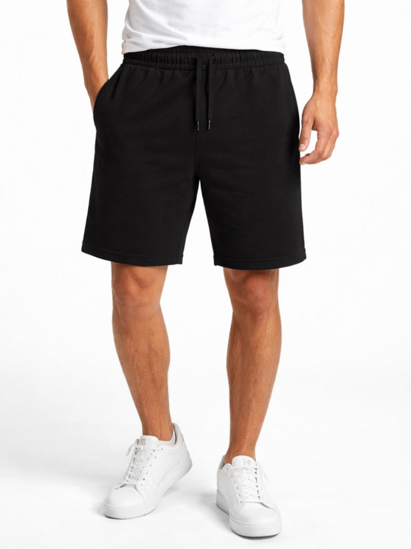 Men’s Classic Casual Two Quarter Shorts – Black