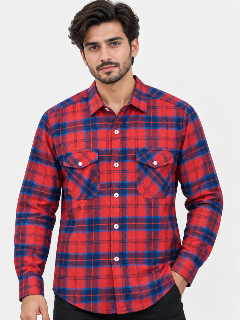 Men's Double Pocket Casual Shirt