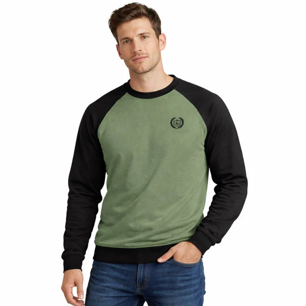 HG Signature Raglan Fleece Sweat Shirt - Hazel Green (Minor Fault)