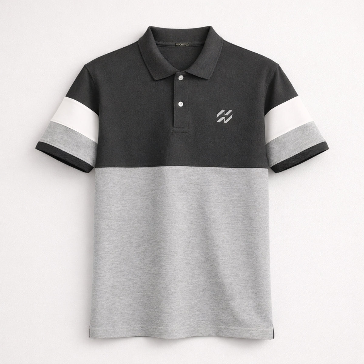 Men’s Premium Colorblock Polo Shirt – Mouse Gray