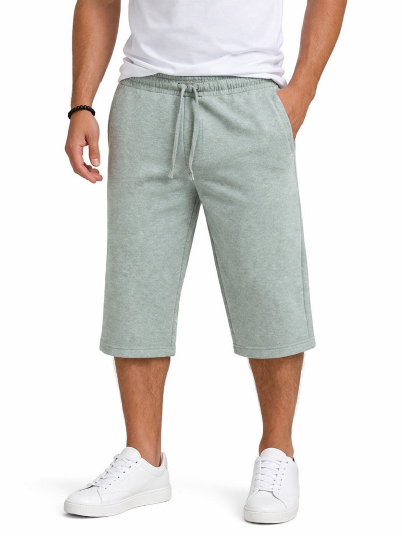 Men's Basic Summer Essential 3 Quarter Shorts - Ash Gray