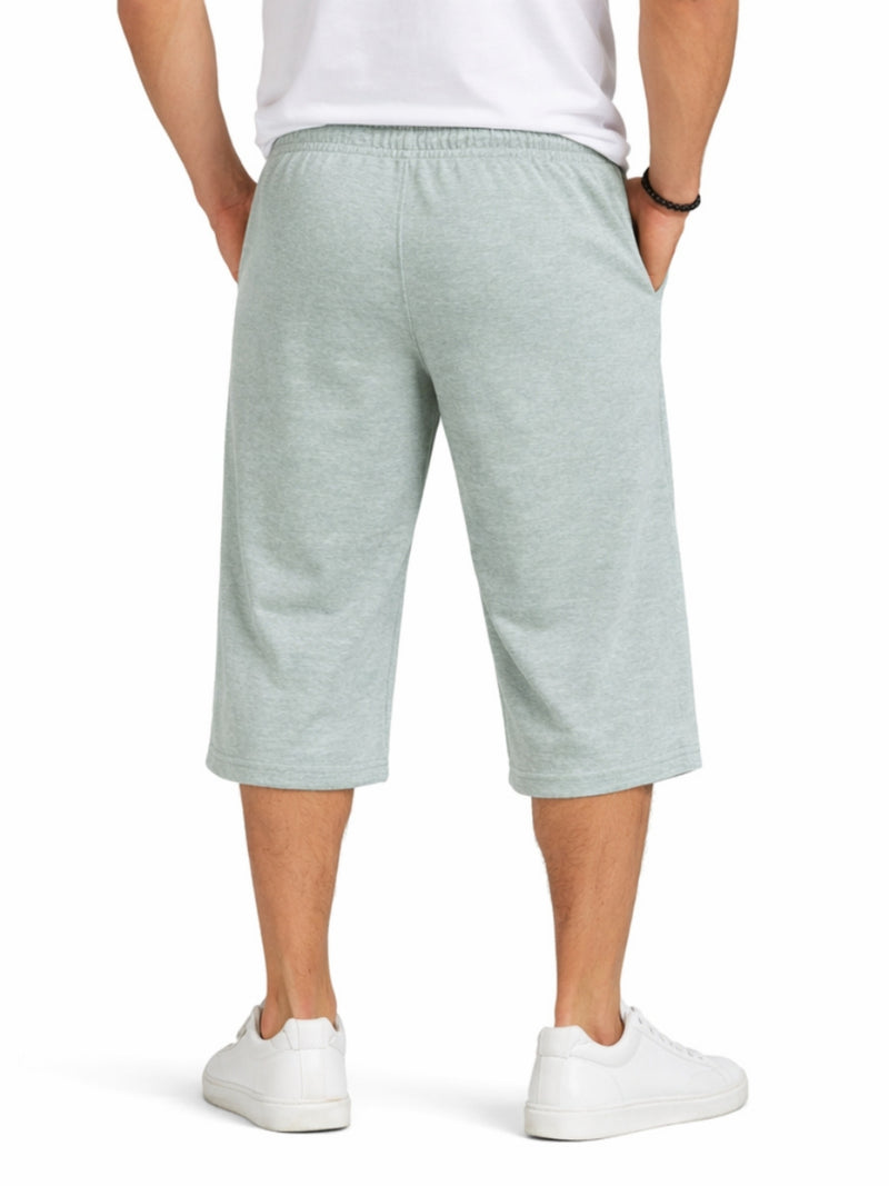 Men's Basic Summer Essential 3 Quarter Shorts - Ash Gray