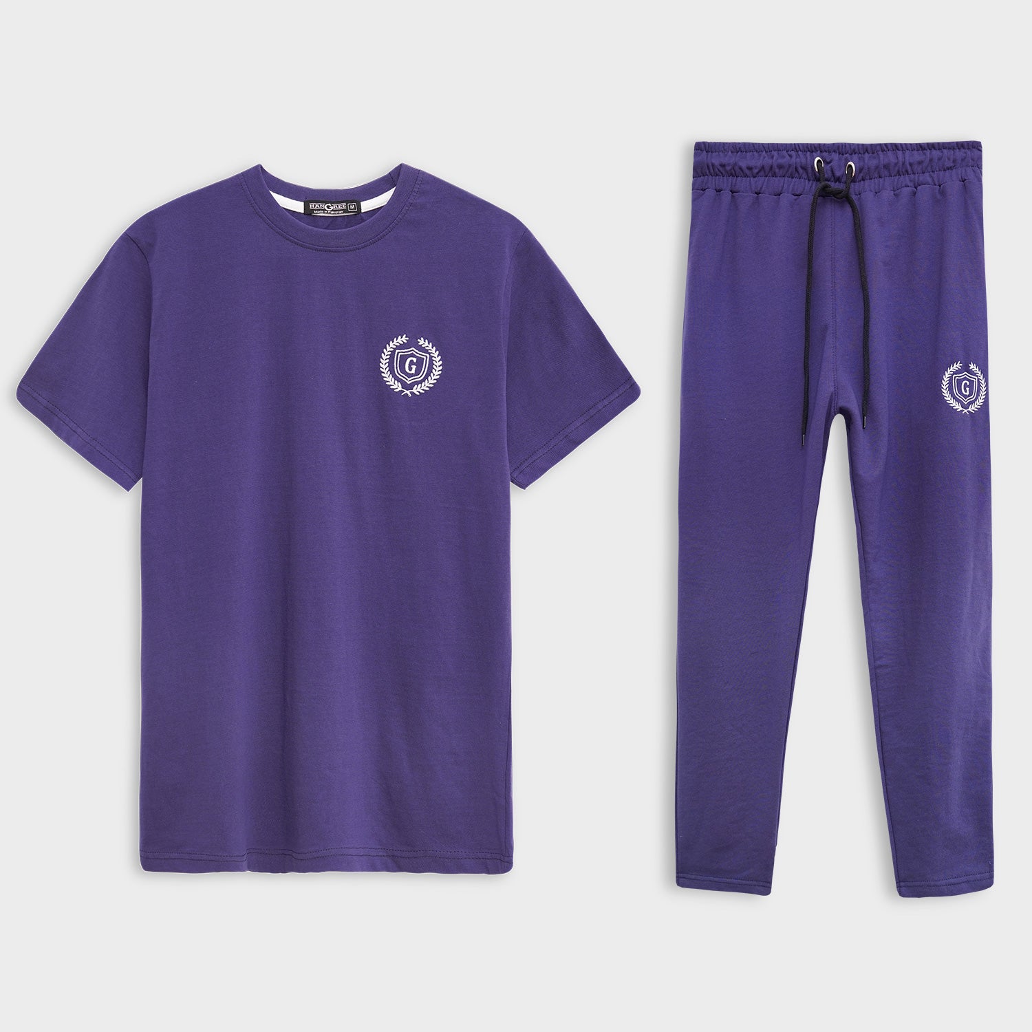 HG Signature Navy Emb Soft Cotton Summers Tracksuit