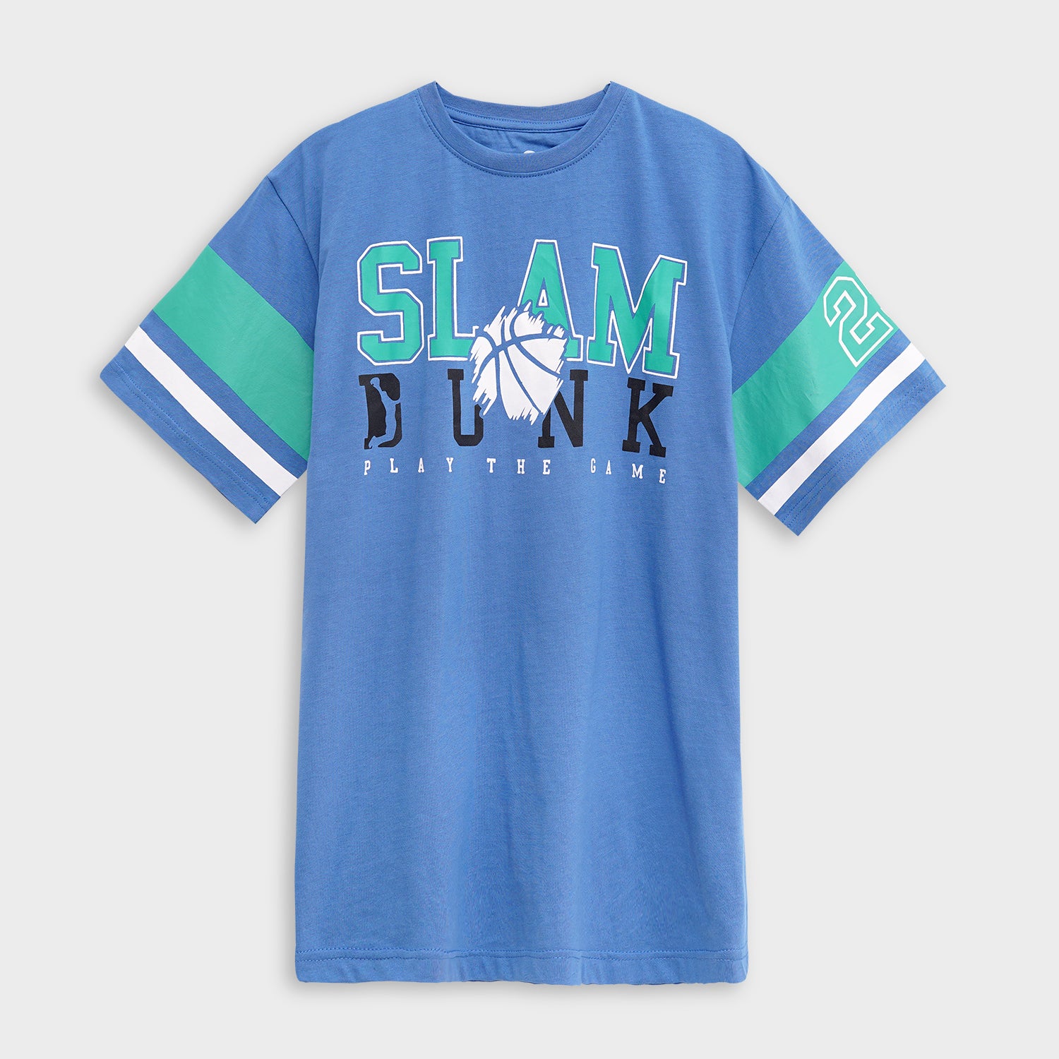 Branded Blue Printed Tee Shirt