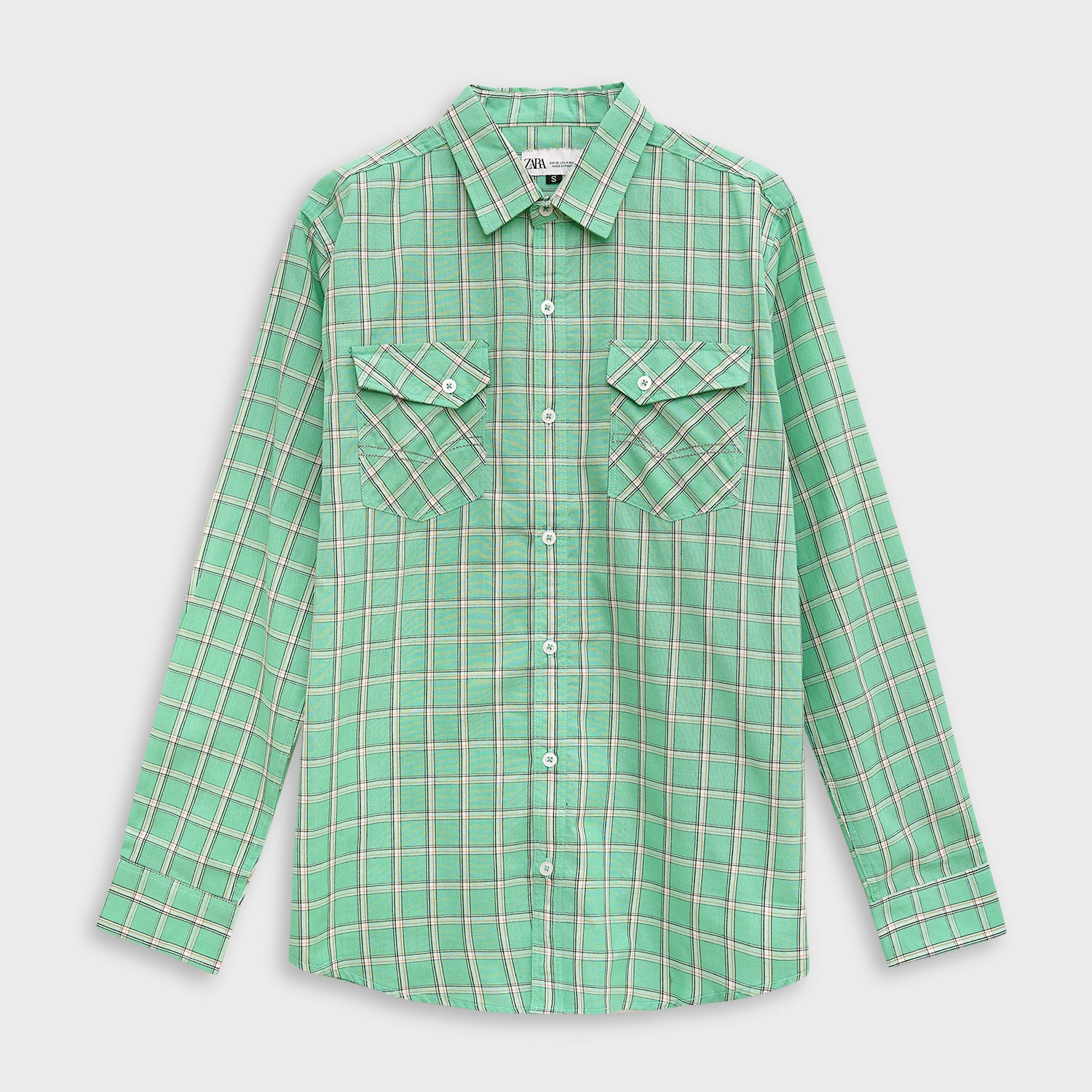 Men's Checkered Casual Shirt - Summer Green