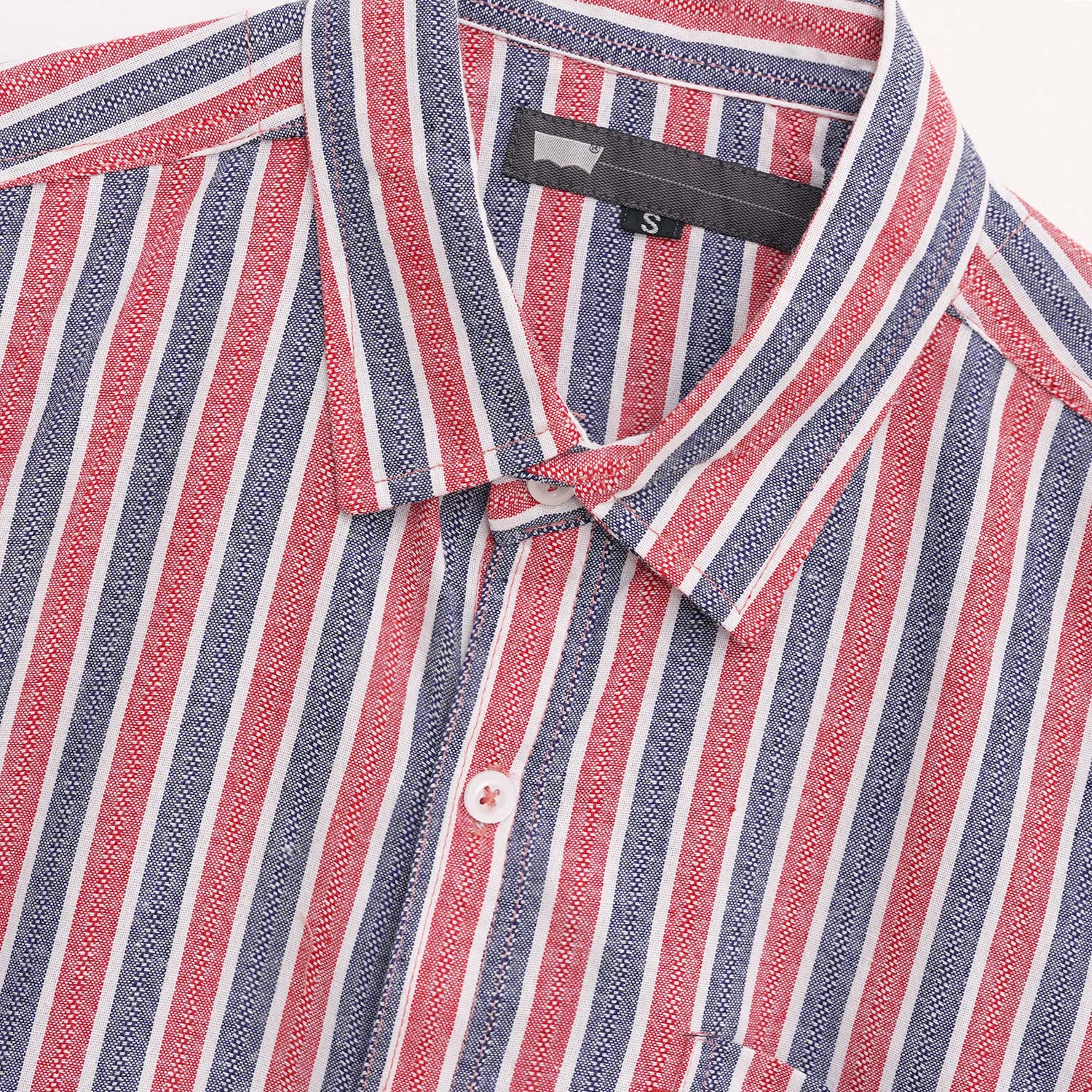 Men's Urban Stripped Smart Casual Shirt - Red
