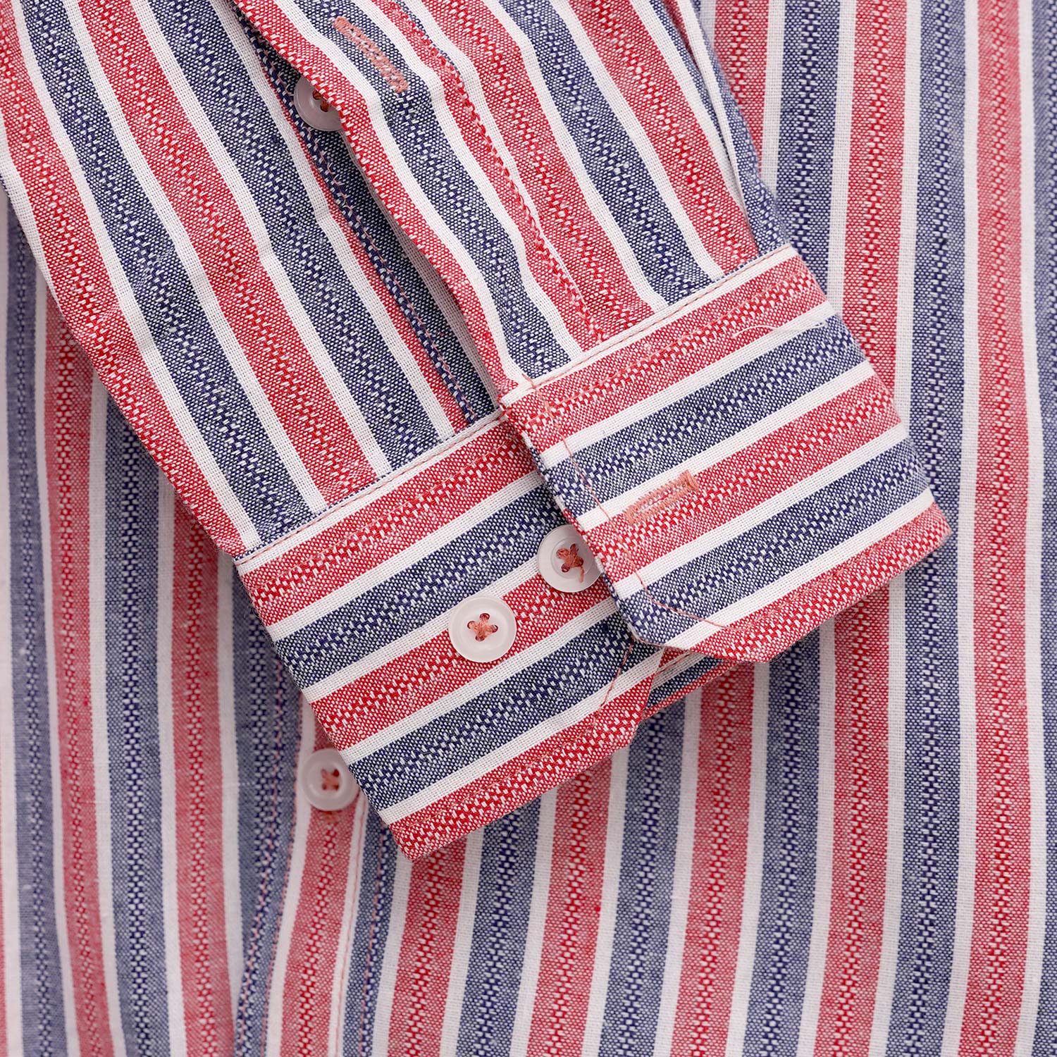 Men's Urban Stripped Smart Casual Shirt - Red