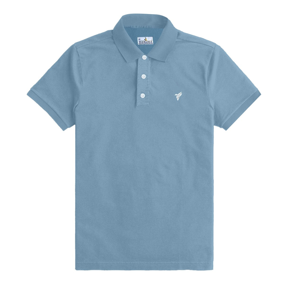 Metallic Blue Plain Polo For Men's