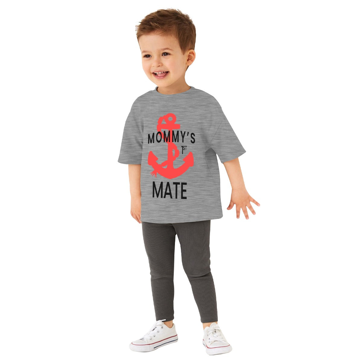 Graphic Printed Tee Shirt For Boys - Gray