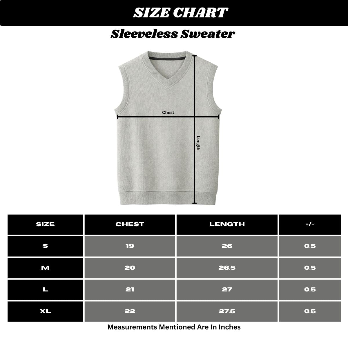 Mens Rib Knitted Sleeveless Sweater - Charcoal Gray