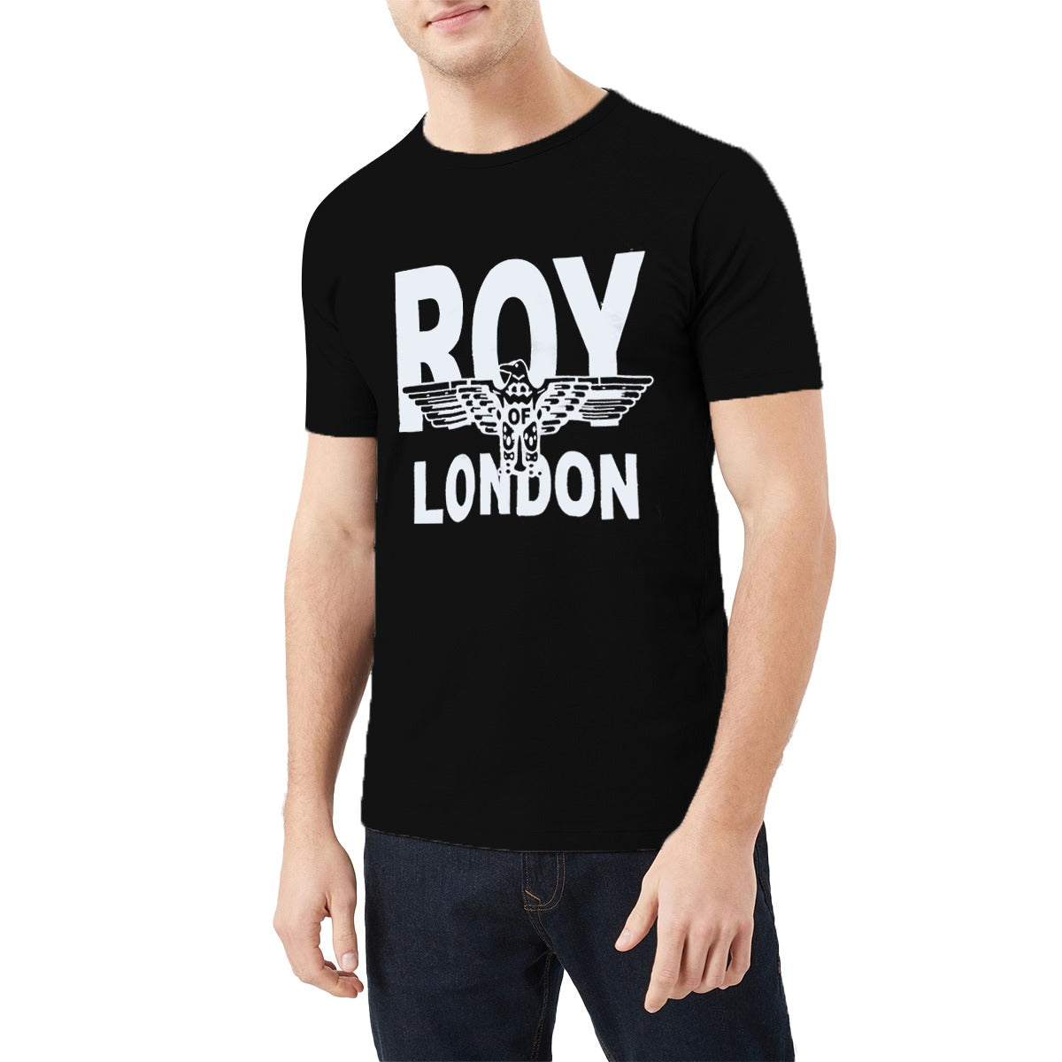 ROL Signature Printed Black Tee Shirt