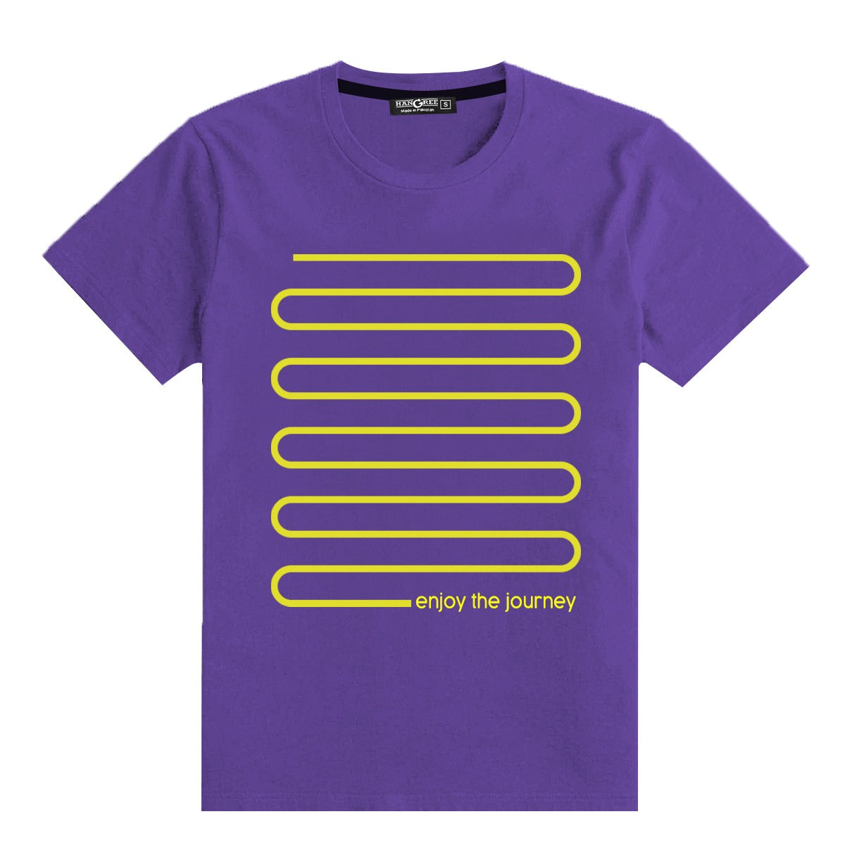 PRINTED "ENJOY THE JOURNEY" PURPLE TEE SHIRT