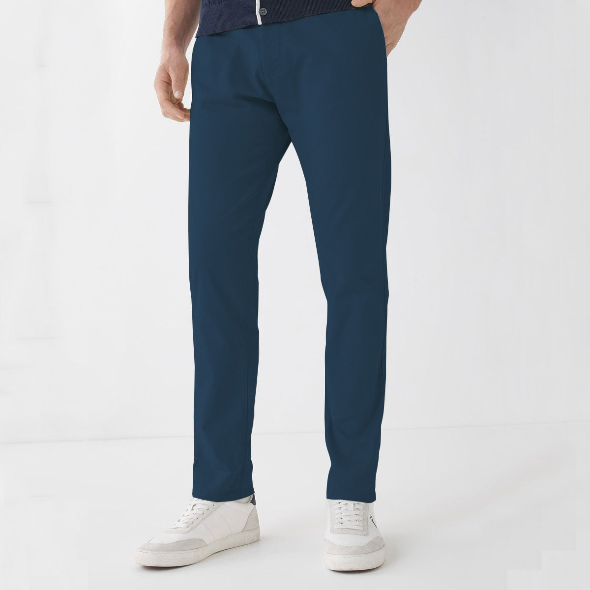 Blue Organic Cotton Narrow Pants main image 1