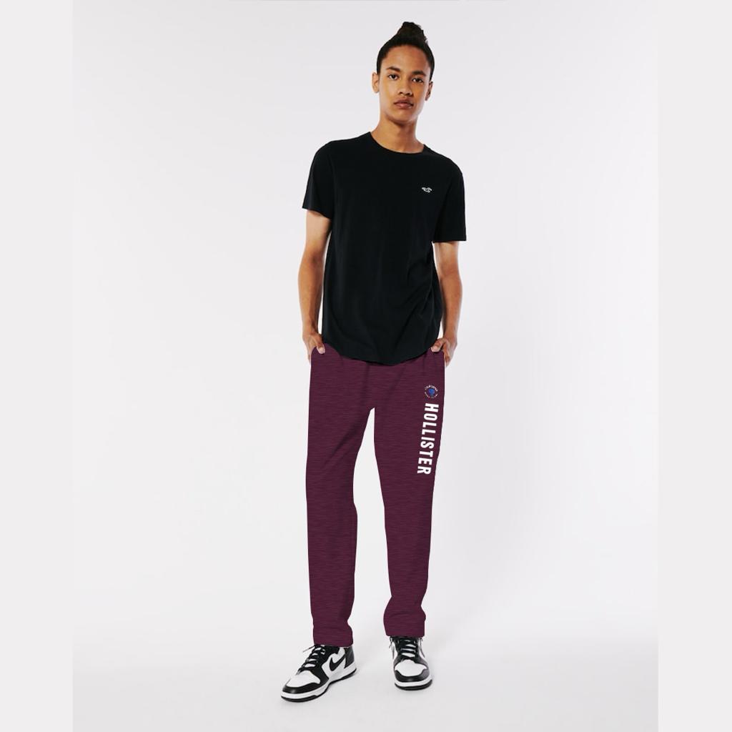 Sig Printed Burgundy Sweat Pant
