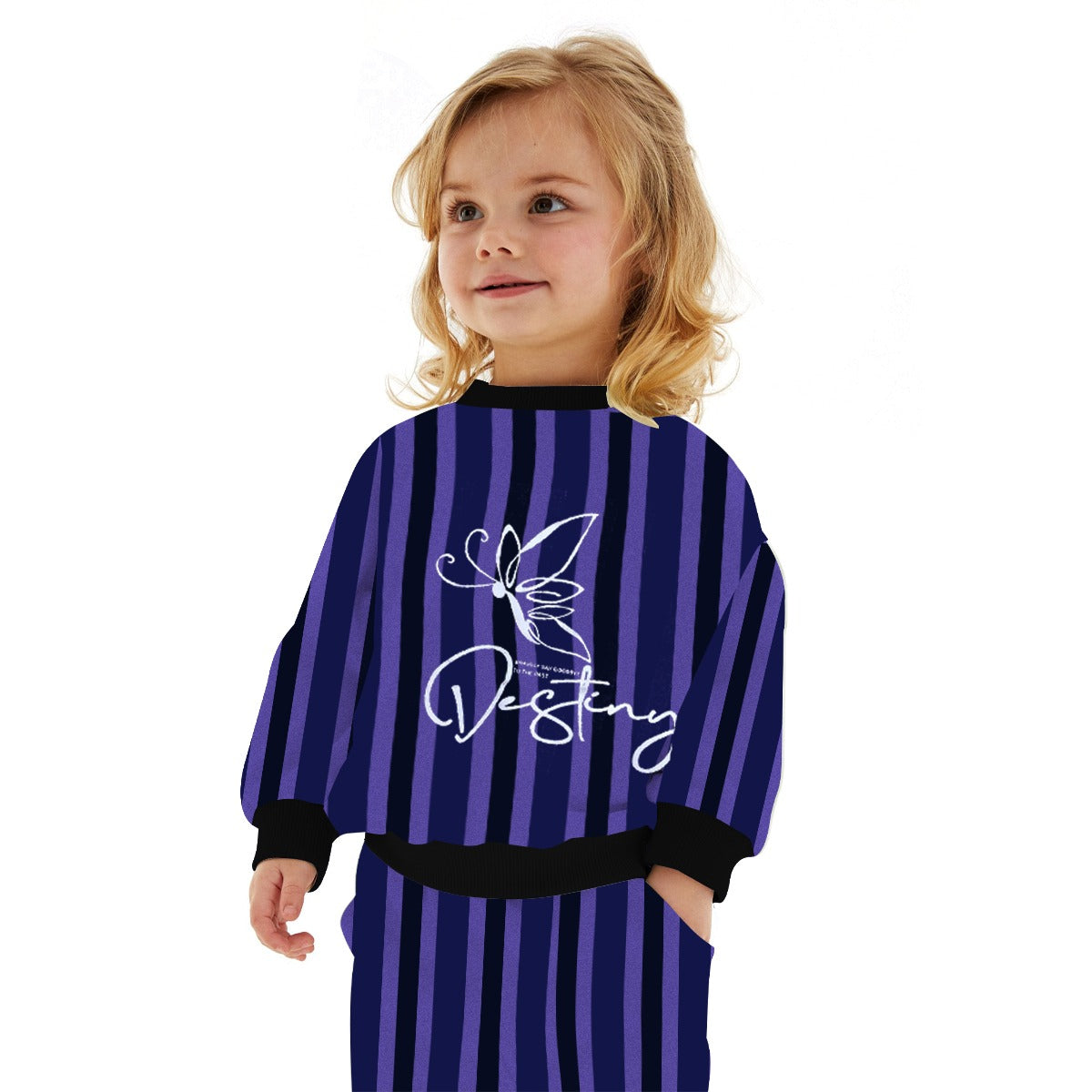 GIRL'S EXCLUSIVE STRIPER FLEECE TRACK SUIT