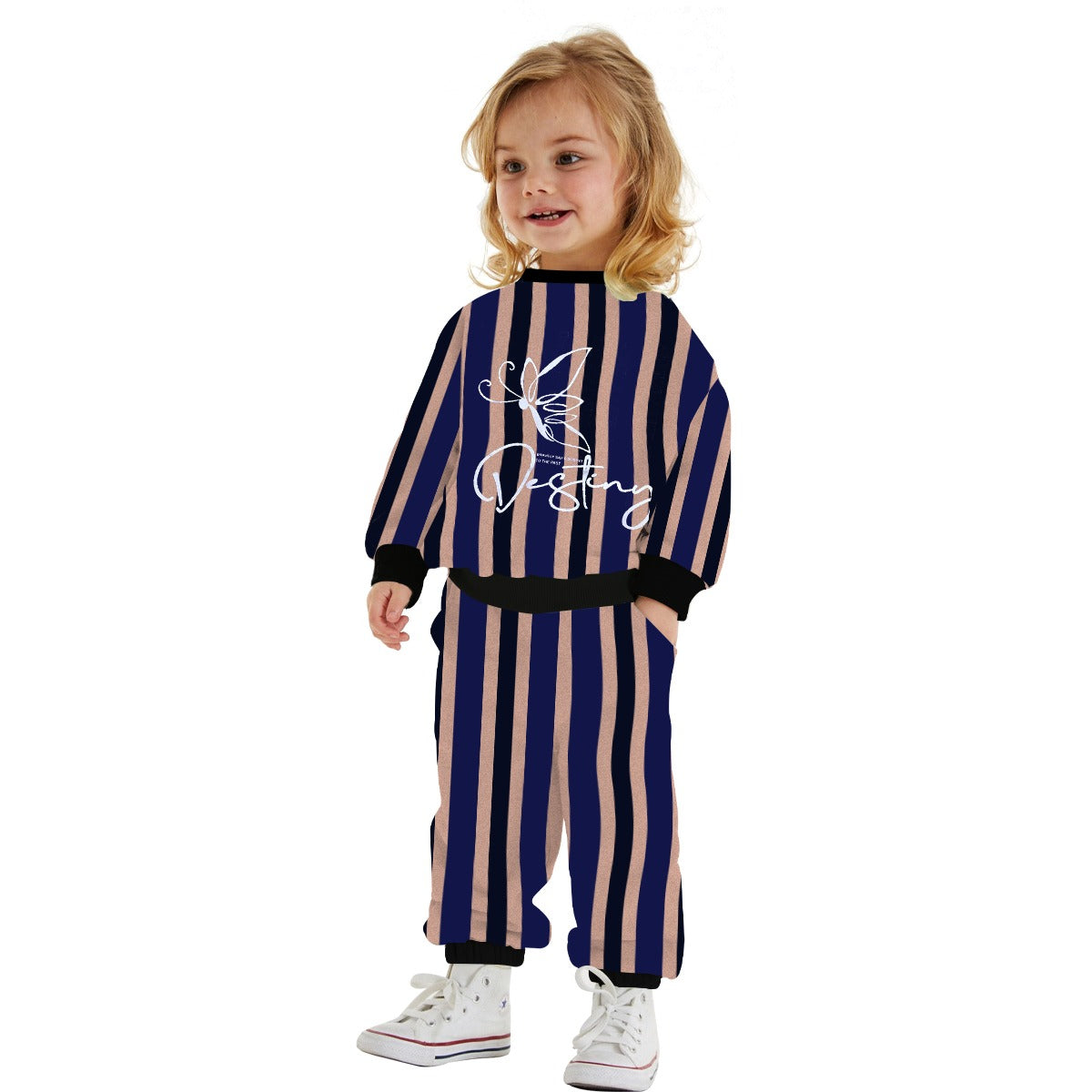 GIRL'S EXCLUSIVE STRIPER FLEECE TRACK SUIT