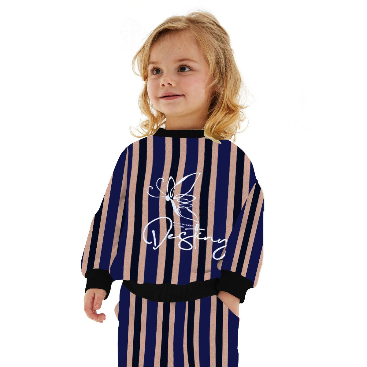 GIRL'S EXCLUSIVE STRIPER FLEECE TRACK SUIT