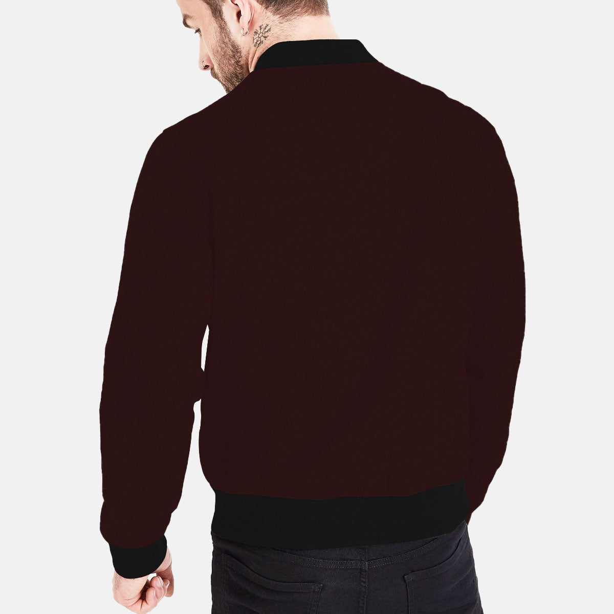 Maroon EXCLUSIVE FLEECE BOMBER JACKET