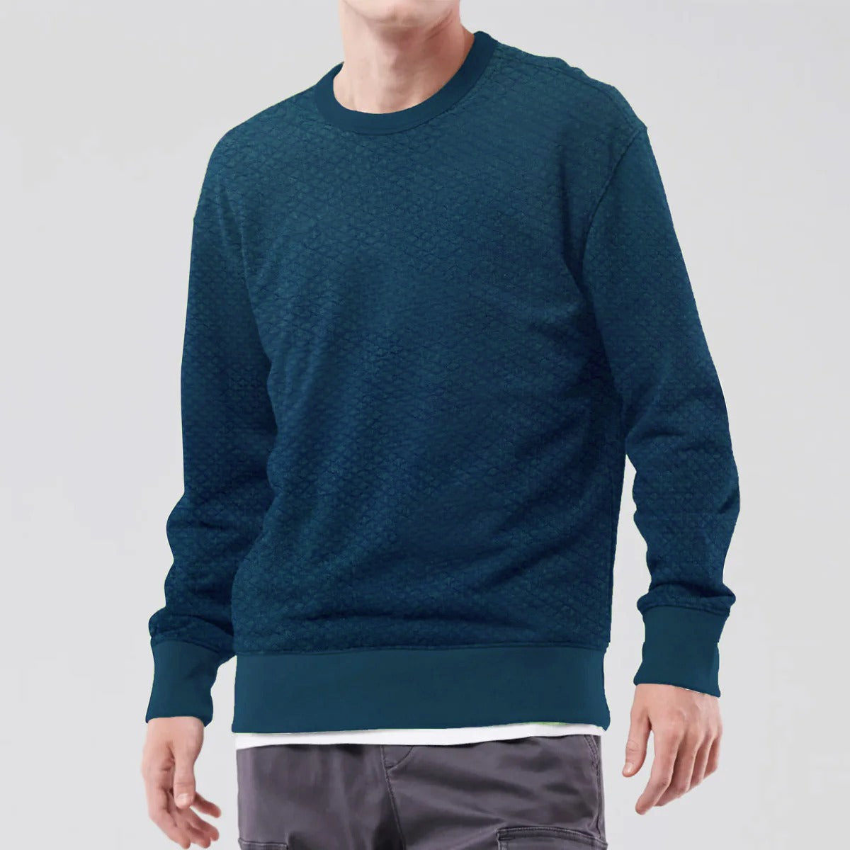 PREMIUM SELF TEXTURED FLEECE SWEAT SHIRT