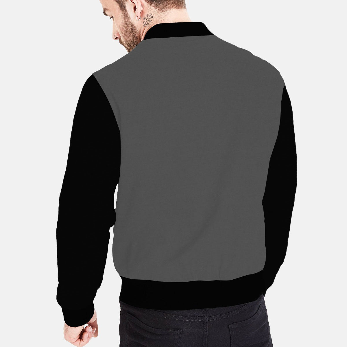 Contrast Sleeves EXCLUSIVE FLEECE BOMBER JACKET