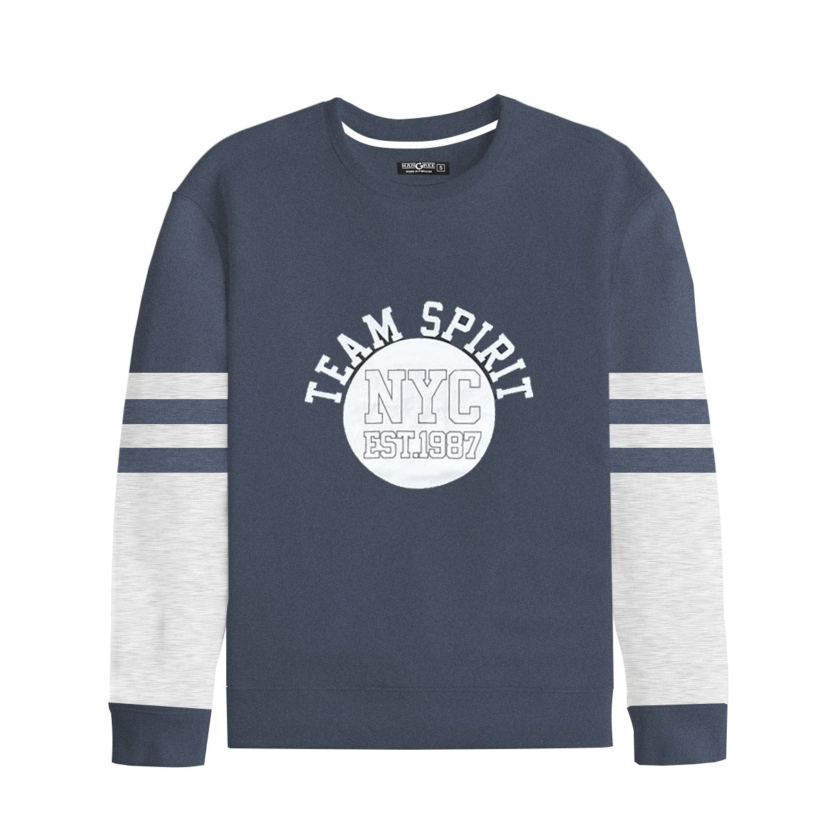 Graphic Printed Fleece Sweat Shirt For Men - Grey (Minor Fault)